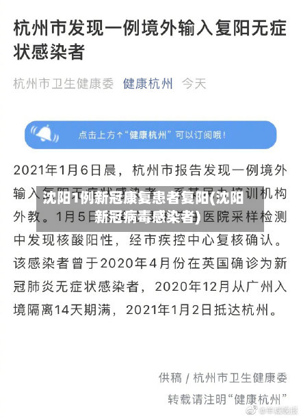 沈阳1例新冠康复患者复阳(沈阳新冠病毒感染者)-第2张图片