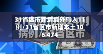 31省区市新增境外输入11例/31省区市新增本土106 474-第2张图片