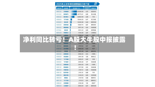 净利同比转亏!A股大牛股中报披露!-第1张图片