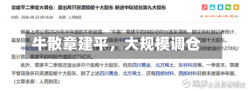 牛散章建平,大规模调仓-第2张图片