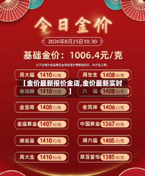 【金价最新报价金店,金价最新实时】