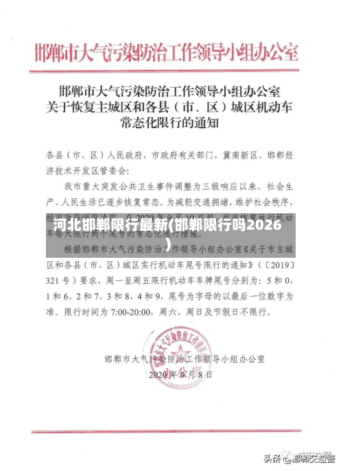 河北邯郸限行最新(邯郸限行吗2026)-第2张图片